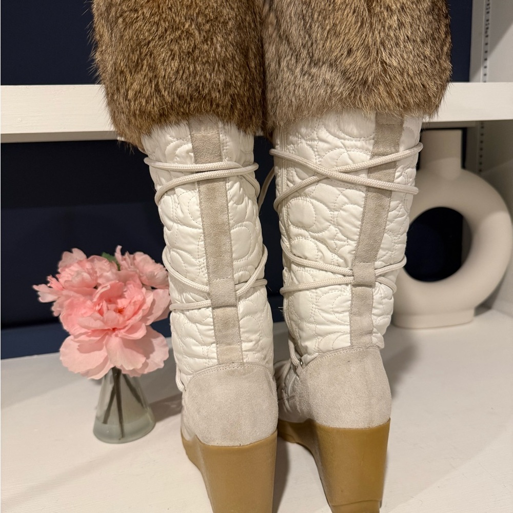 Vintage Sofie Fur Boots Coach 7.5 - Picture 5 of 12